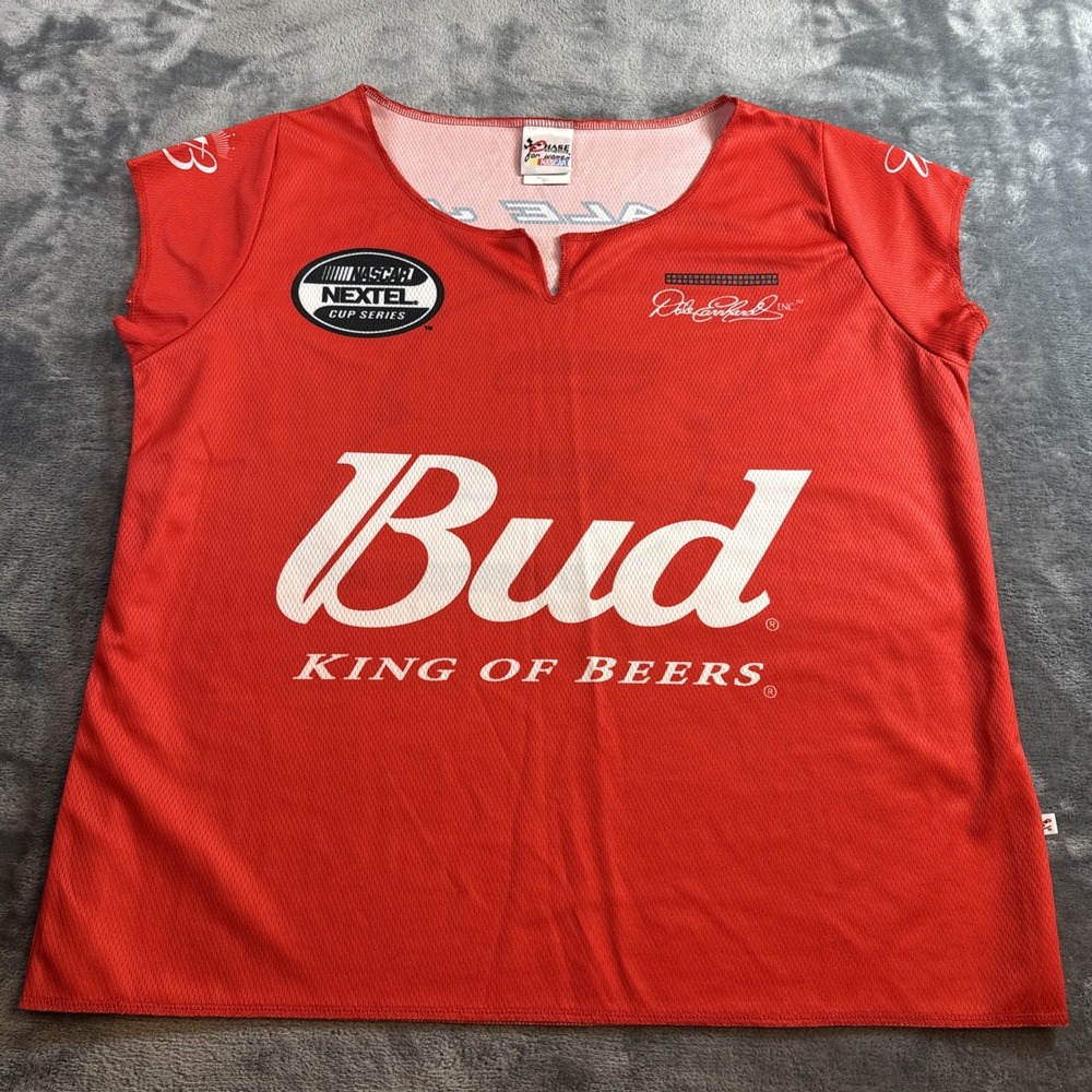 Vintage Chase 2006 Dale Earnhardt Jr #8 Budweiser NASCAR Ladies Shirt Large